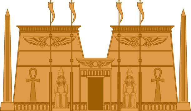 Древнеегипетский храм рисунок