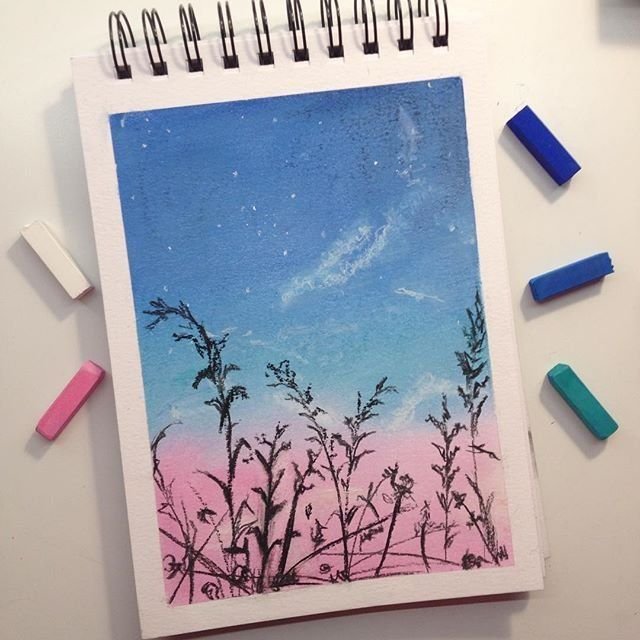 Рисунки красками легкие