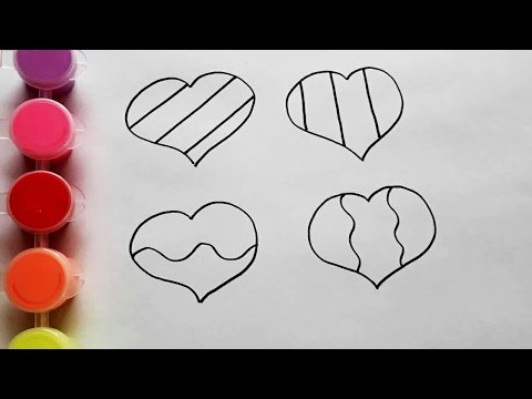 Срисовывать сердечки легкие