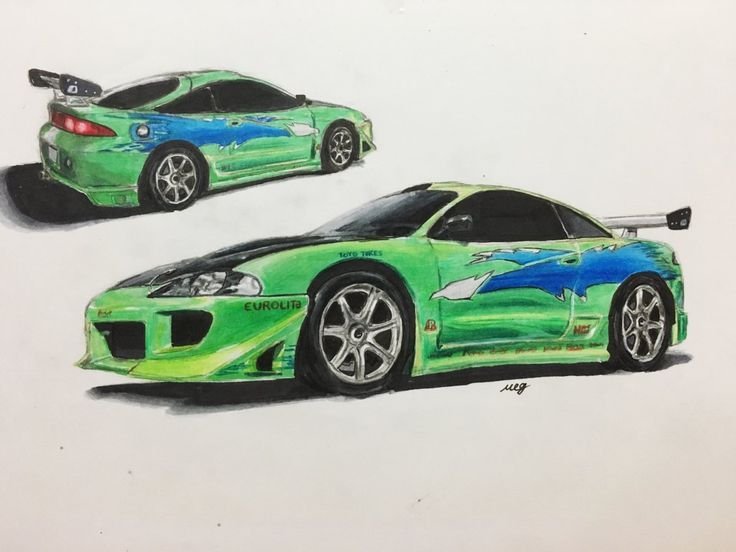 Mitsubishi Eclipse Форсаж рисунок
