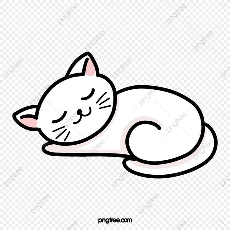 Нарисовать кошку лежащую