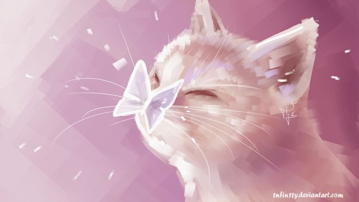 Милые котики арт