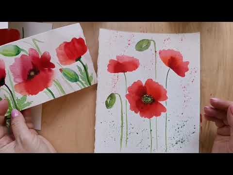 Рисунок на ногтях маки