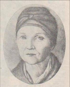 Арина Родионовна няня Пушкина черно белая