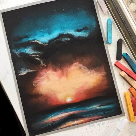 Рисование масляной пастелью