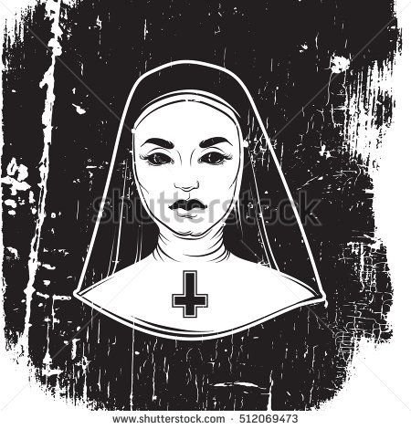 Монахиня рисунок