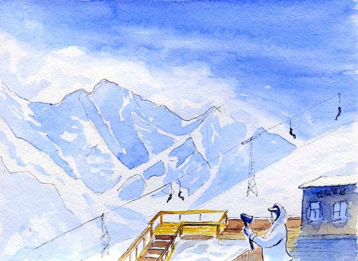 Эльбрус рисунок