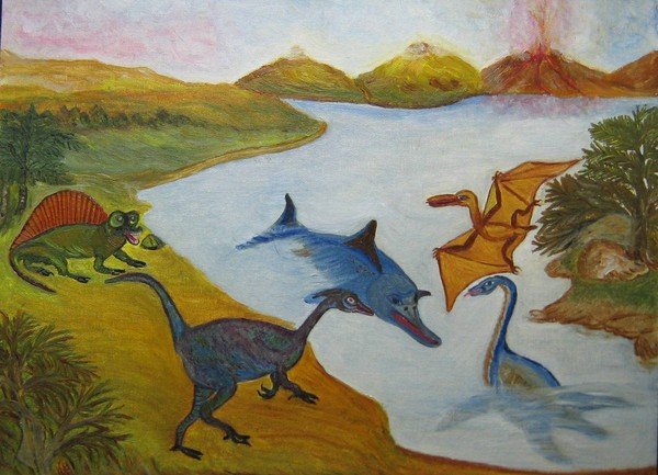 Рисование на тему динозавры
