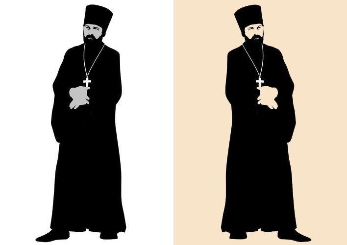 Священник на прозрачном фоне