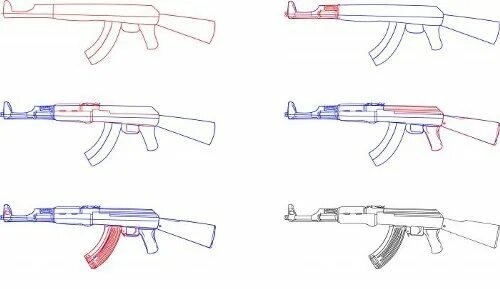 Автомат Калашникова для рисования