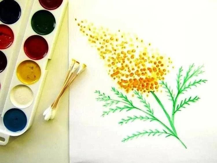 Рисование ватнымипадочеами
