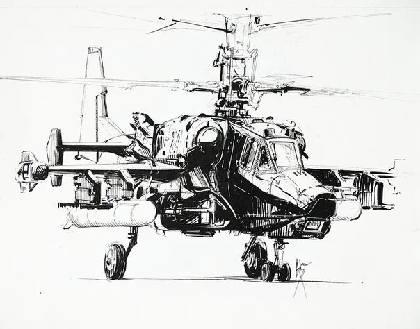 Вертолёт ка-52 чёрная акула