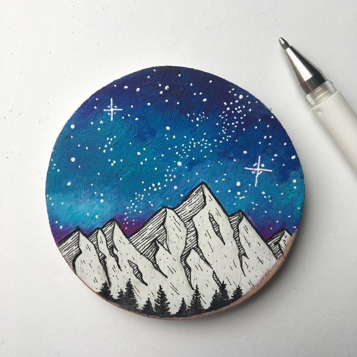 Рисунок космос для срисовки