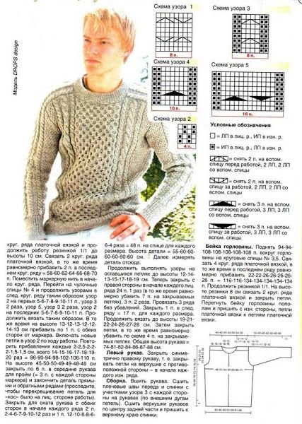 Вязаные мужские пуловеры спицами со схемами модные