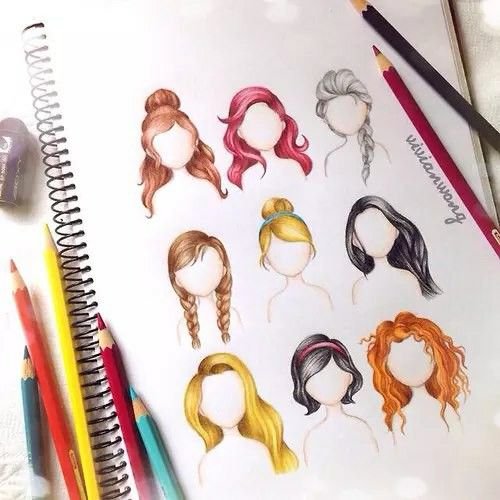 Причёски для рисования