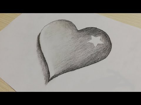 Сердце рисунок карандашом