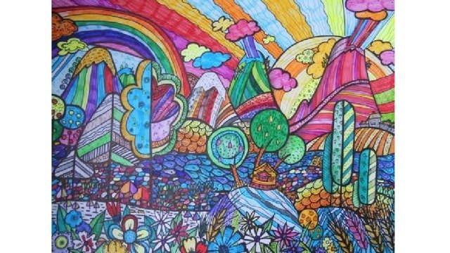 Графика фломастерами