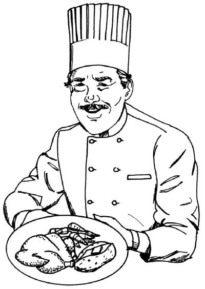 Раскраска профессии повар