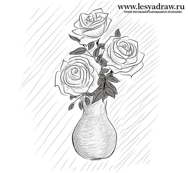Красивые рисунки цветов для срисовки