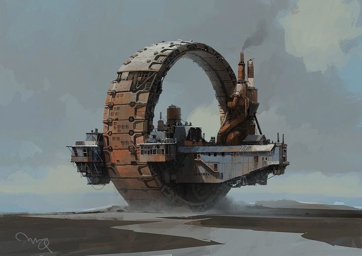 Ian MCQUE корабли стимпанк