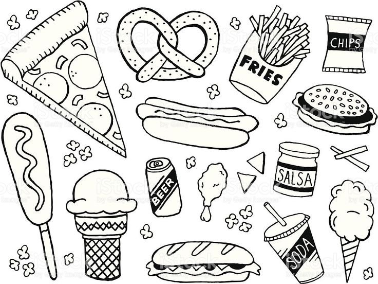 Рисунки продуктов для срисовки