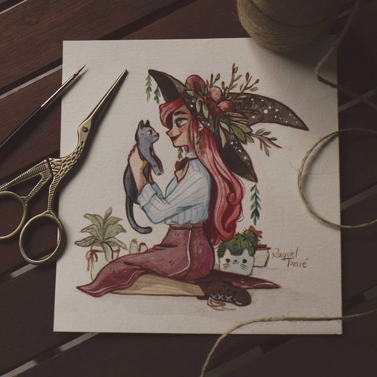 Идеи для рисунков ведьмочки