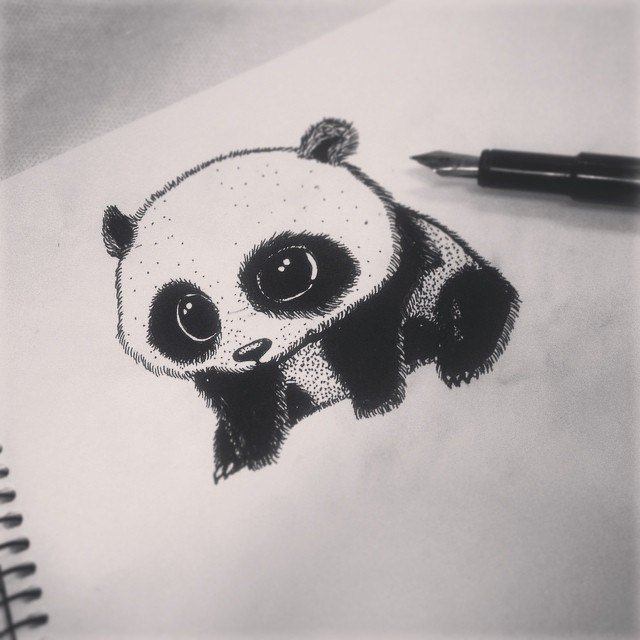 Татуировка Панда эскиз