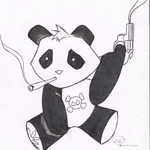 Панда рисунок для срисовки