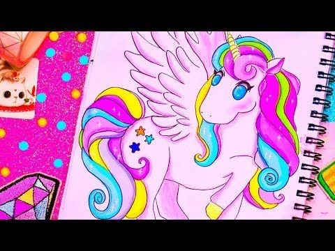 Картинки для срисовки Единорожка