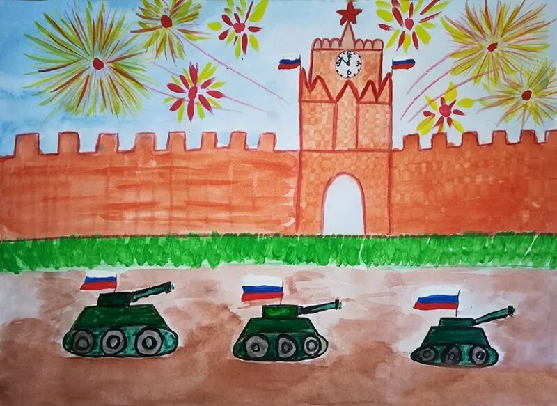 Парад Победы рисунок