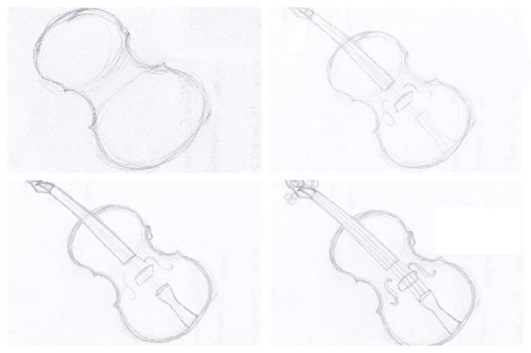 Скрипка рисунок