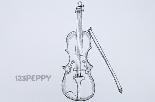 Скрипка рисунок карандашом