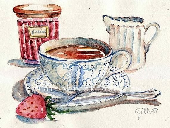 Кружки акварель