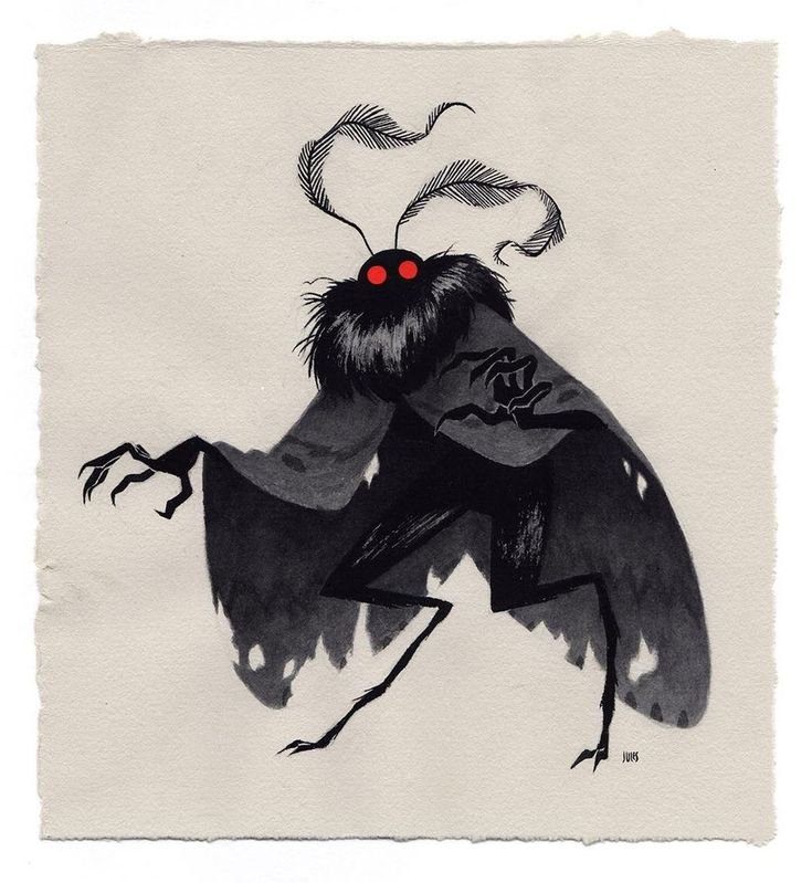 Mothman человек мотылек Art