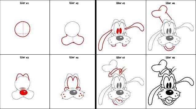Поэтапные рисунки Дисней