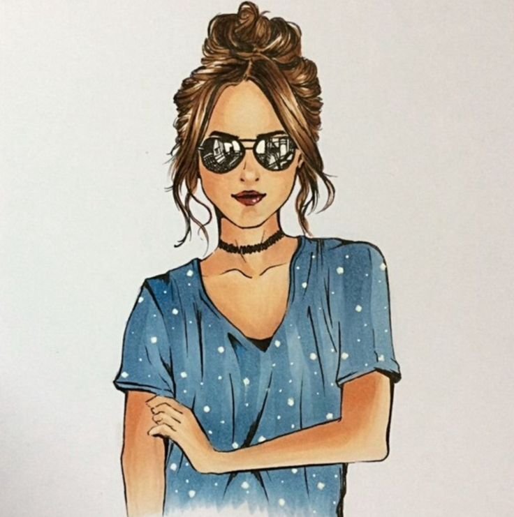 Девушка рисунок