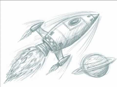 Космический корабль карандашом