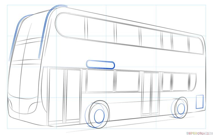 Рисовать двухэтажный автобус