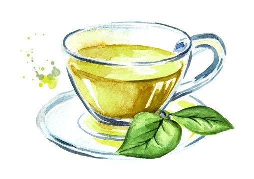 Рисование чашки с чаем