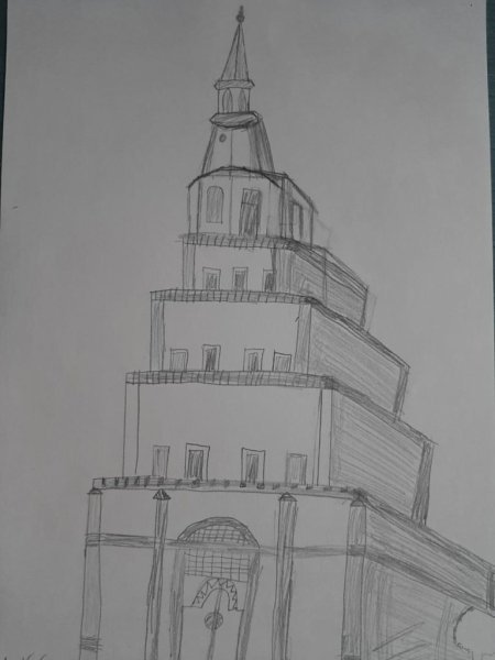 Башня Сююмбике чертеж