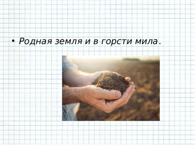 Горсть родной земли