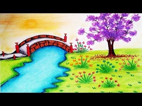 Пейзаж рисунок для детей