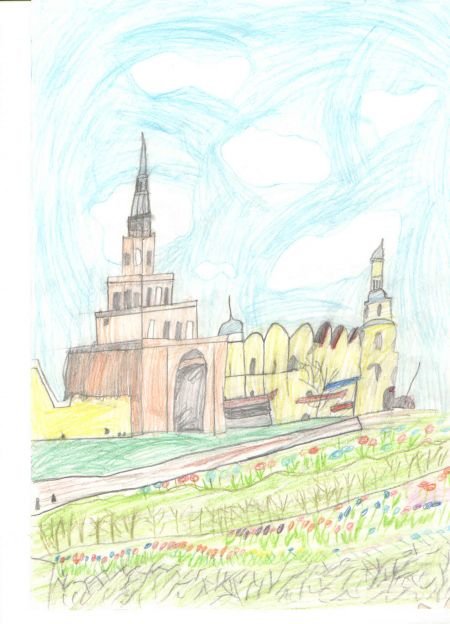 Казанский Кремль карандашом