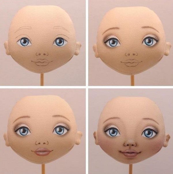 Кукольные лица нарисованные