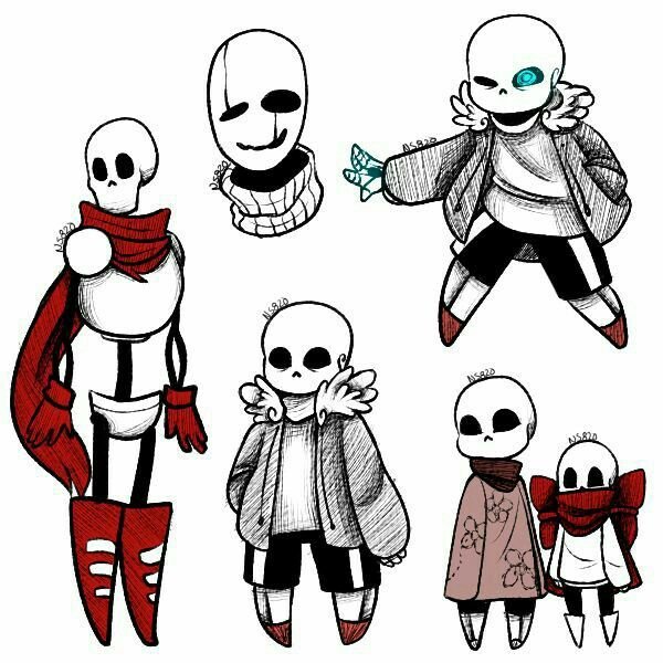 Рисунок Санса из Undertale