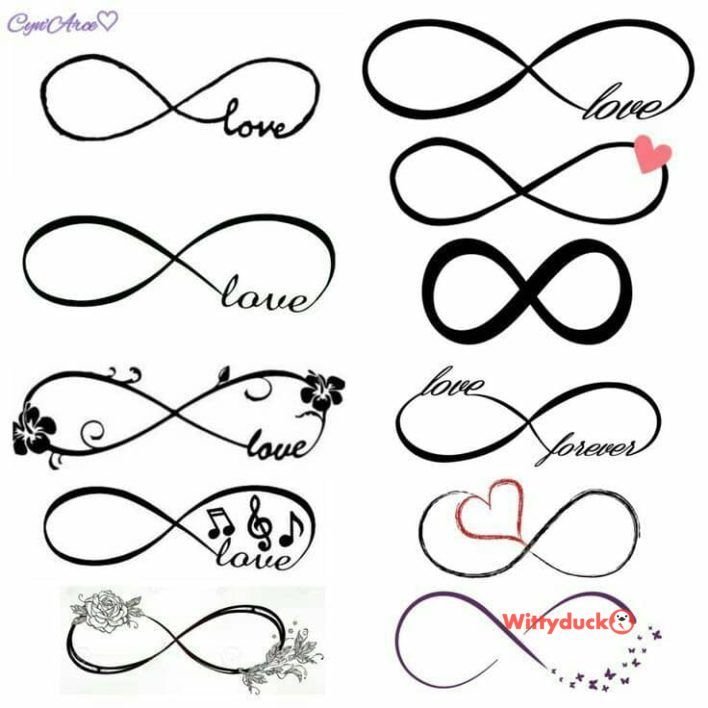 Мини тату эскизы бесконечность Infinity