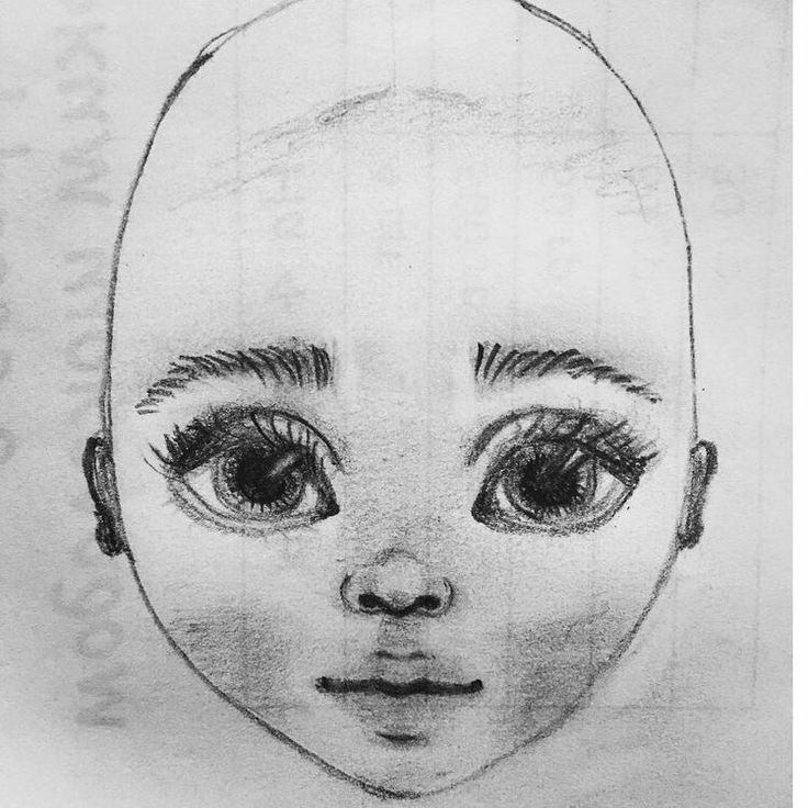 Рисуем лицо текстильной кукле