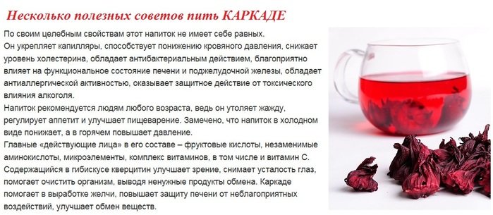 Характеристика чая каркаде