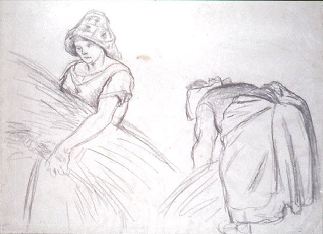 Барышня рисунок карандашом