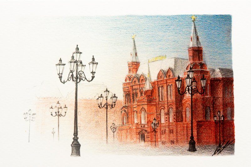 Москва рисунок